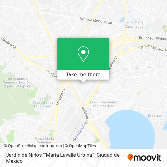 Mapa de Jardín de Niños ""María Lavalle Urbina""