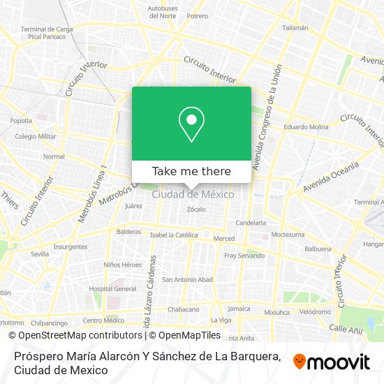 Próspero María Alarcón Y Sánchez de La Barquera map