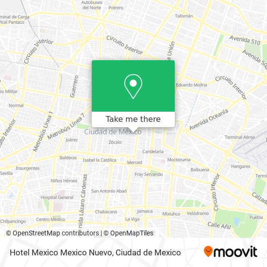 Mapa de Hotel Mexico Mexico Nuevo