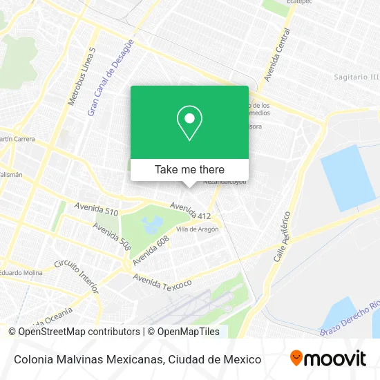 Colonia Malvinas Mexicanas map