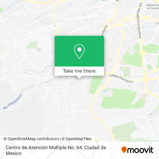 Mapa de Centro de Atención Múltiple No. 64