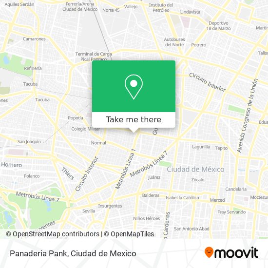 Mapa de Panaderia Pank