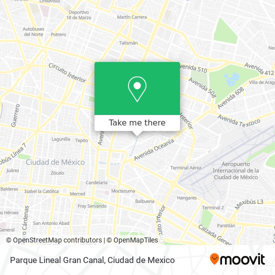 Parque Lineal Gran Canal map