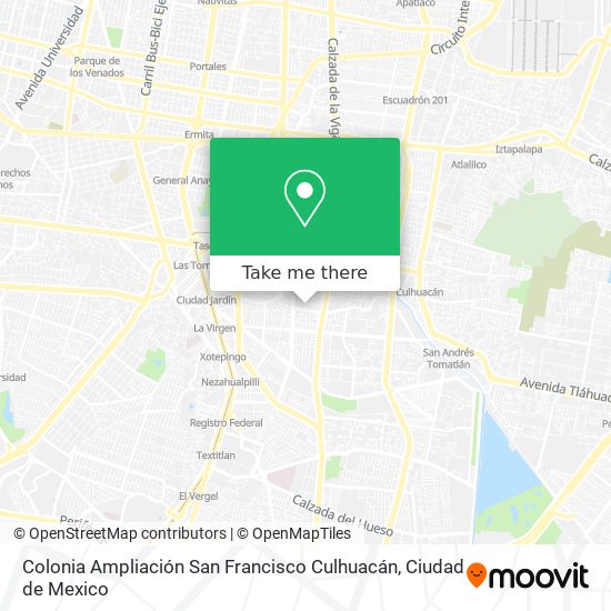 Colonia Ampliación San Francisco Culhuacán map