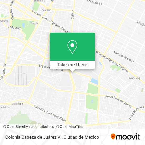 Colonia Cabeza de Juárez VI map