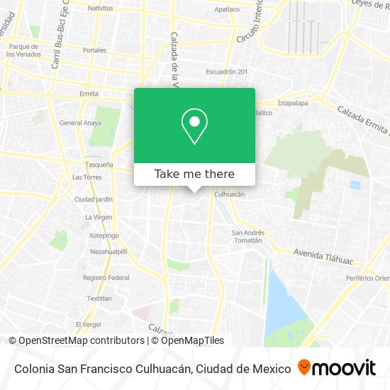 Mapa de Colonia San Francisco Culhuacán