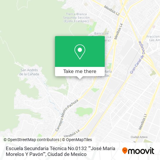 Escuela Secundaria Técnica No.0132 ""José María Morelos Y Pavón"" map