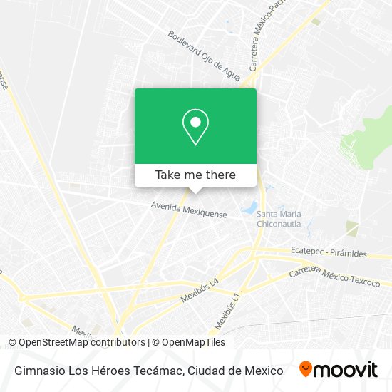 Gimnasio Los Héroes Tecámac map
