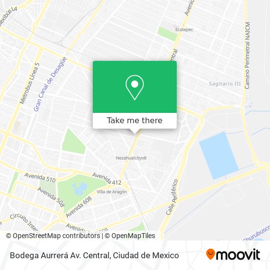 Mapa de Bodega Aurrerá Av. Central