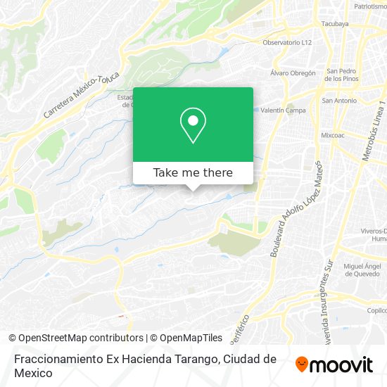 Mapa de Fraccionamiento Ex Hacienda Tarango