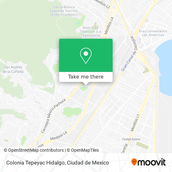 Colonia Tepeyac Hidalgo map