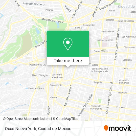 Oxxo Nueva York map