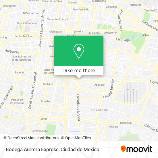 Bodega Aurrera Express map