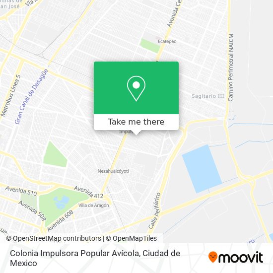 Colonia Impulsora Popular Avícola map