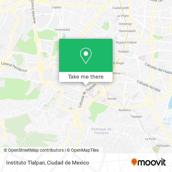 Mapa de Instituto Tlalpan