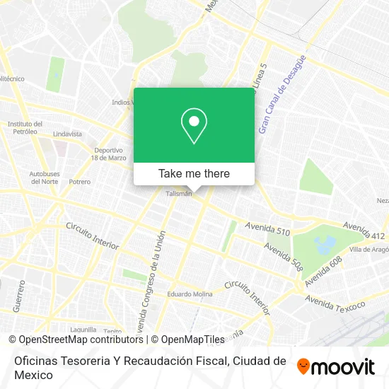 Oficinas Tesoreria Y Recaudación Fiscal map