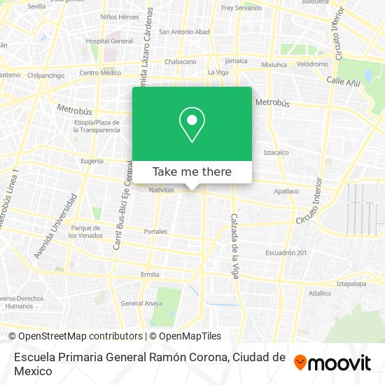 Mapa de Escuela Primaria General Ramón Corona