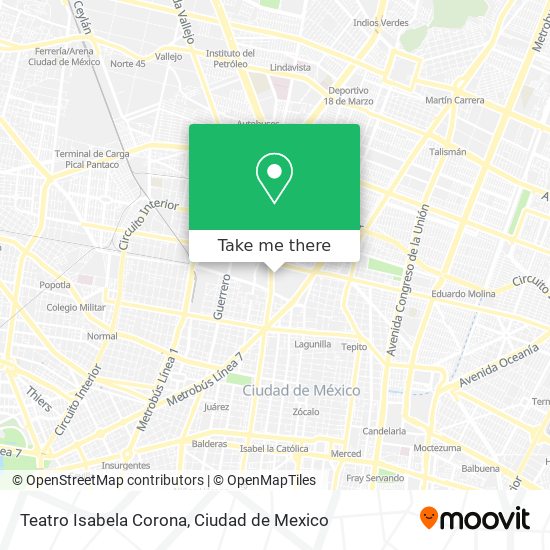 Teatro Isabela Corona map