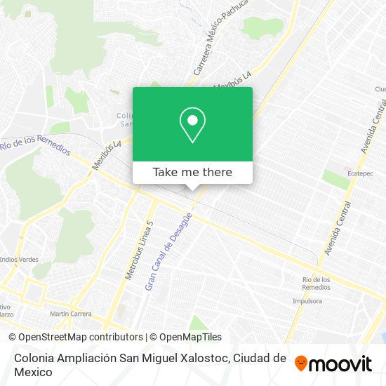 Colonia Ampliación San Miguel Xalostoc map