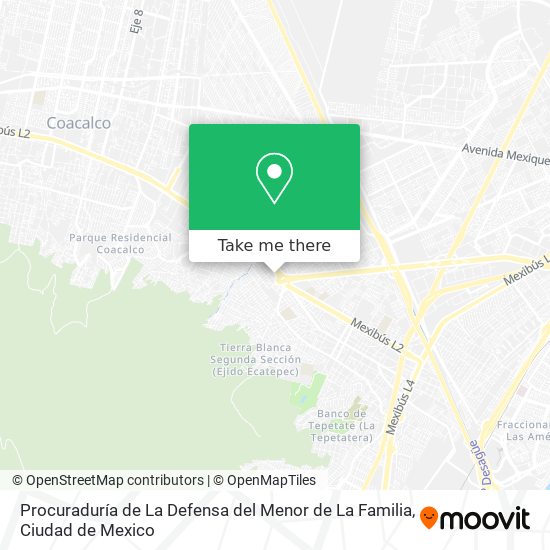 Procuraduría de La Defensa del Menor de La Familia map