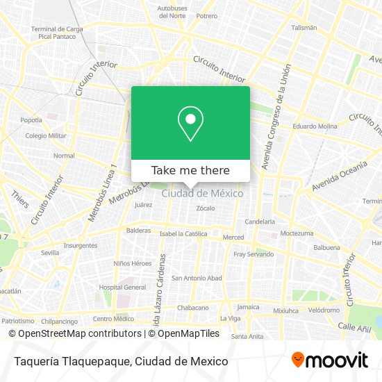 Mapa de Taquería Tlaquepaque