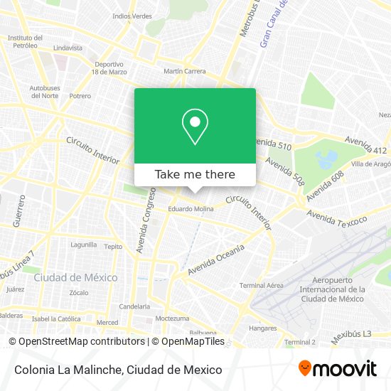Mapa de Colonia La Malinche