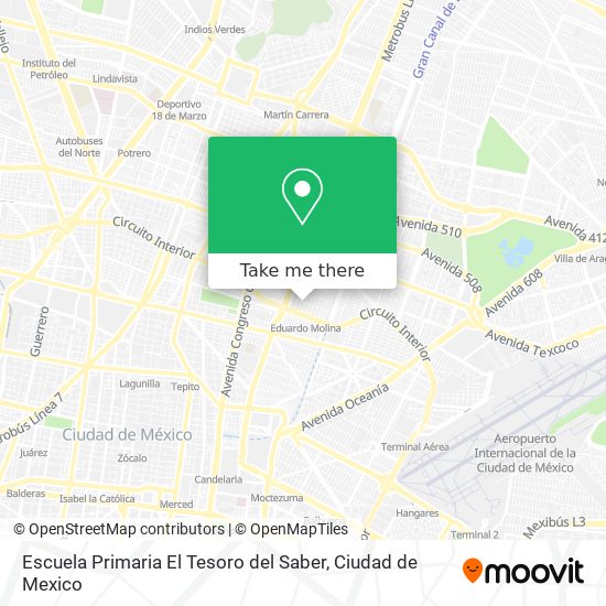 Mapa de Escuela Primaria El Tesoro del Saber