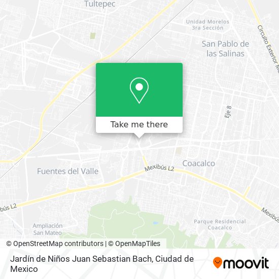 Mapa de Jardín de Niños Juan Sebastian Bach
