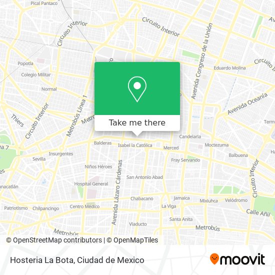 Hosteria La Bota map