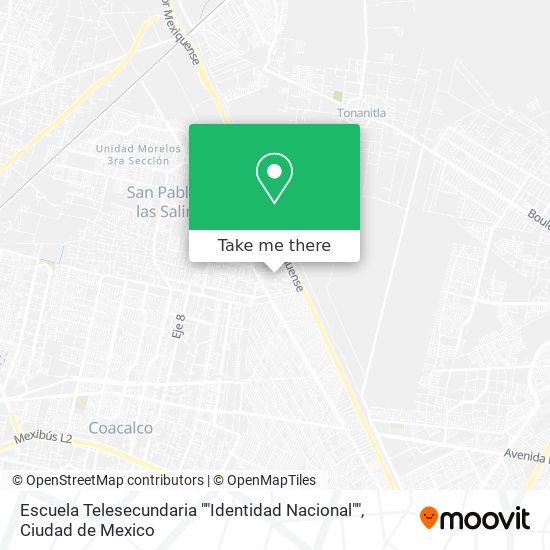 Escuela Telesecundaria ""Identidad Nacional"" map
