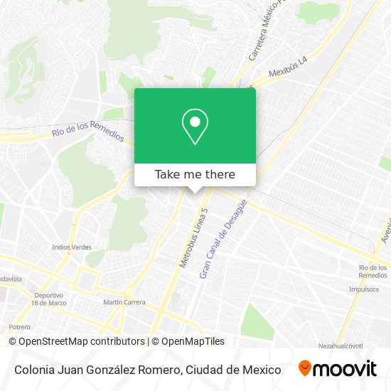 Mapa de Colonia Juan González Romero