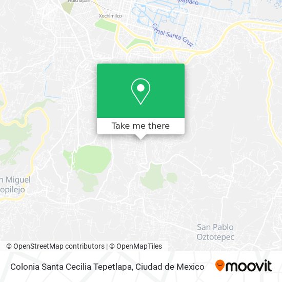 Colonia Santa Cecilia Tepetlapa map