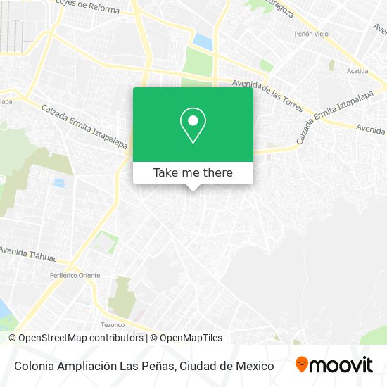 Colonia Ampliación Las Peñas map