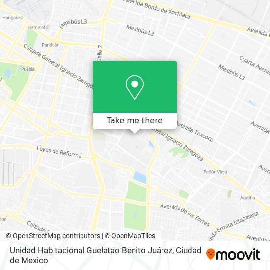 Unidad Habitacional Guelatao Benito Juárez map