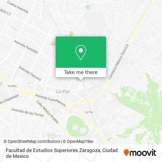 Facultad de Estudios Superiores Zaragoza map