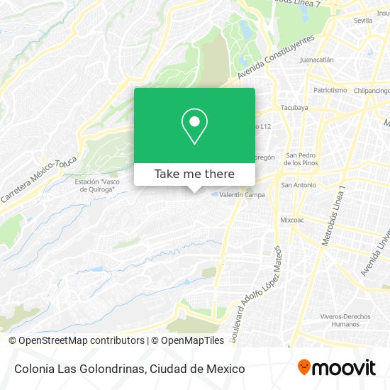 Colonia Las Golondrinas map