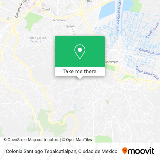 Colonia Santiago Tepalcatlalpan map