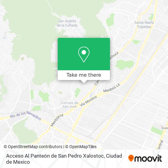 Acceso Al Panteón de San Pedro Xalostoc map
