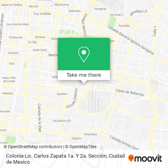Colonia Lic. Carlos Zapata 1a. Y 2a. Sección map
