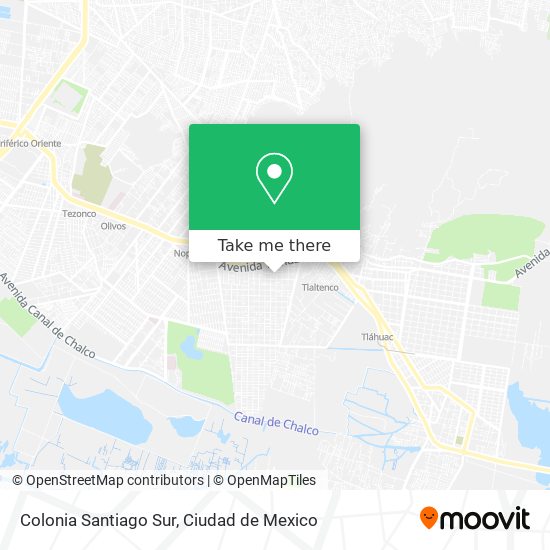 Mapa de Colonia Santiago Sur