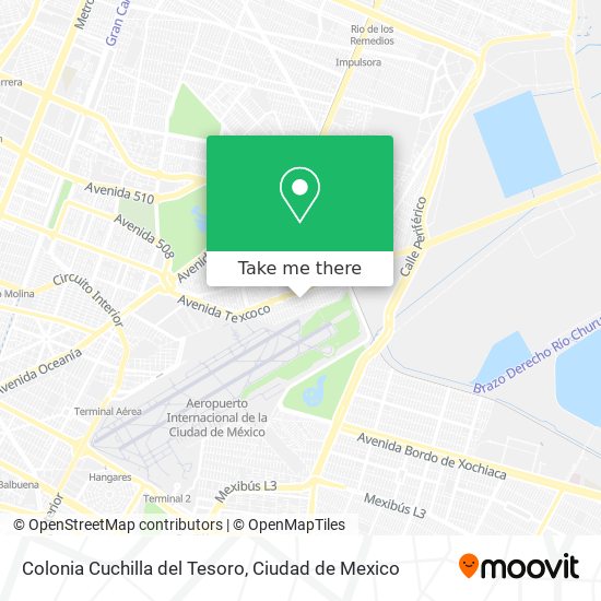 Colonia Cuchilla del Tesoro map