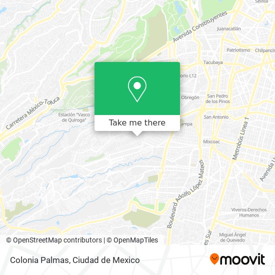 Colonia Palmas map