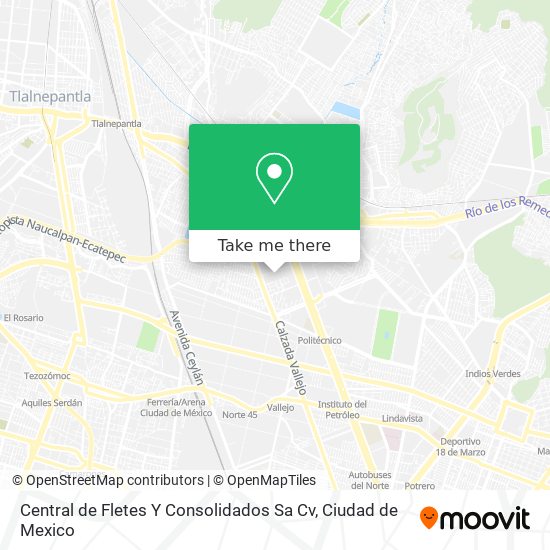 Mapa de Central de Fletes Y Consolidados Sa Cv