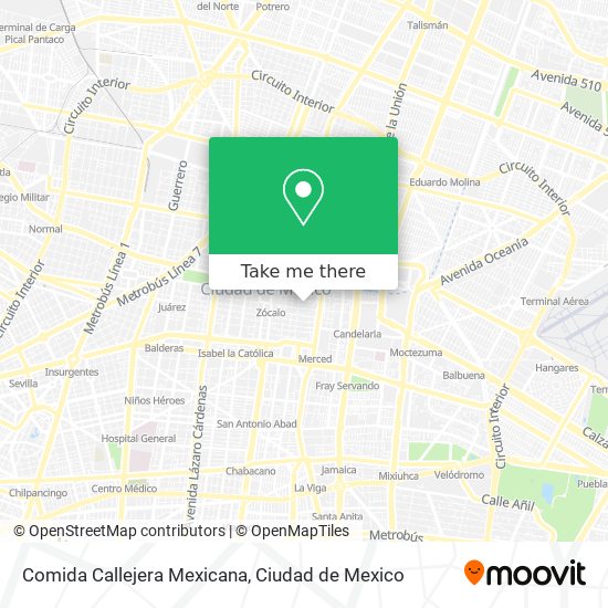 Mapa de Comida Callejera Mexicana