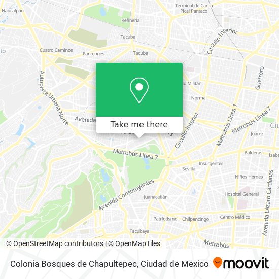 Mapa de Colonia Bosques de Chapultepec