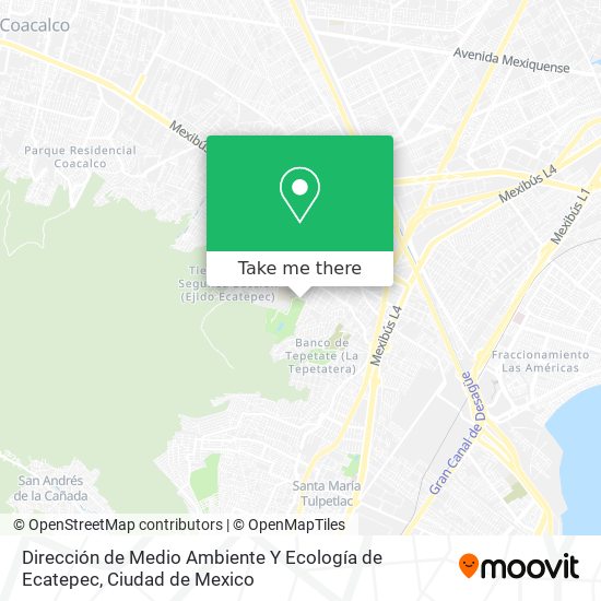 Dirección de Medio Ambiente Y Ecología de Ecatepec map