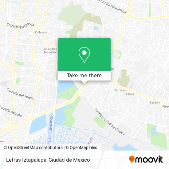 Letras Iztapalapa map