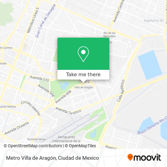 Metro Villa de Aragón map