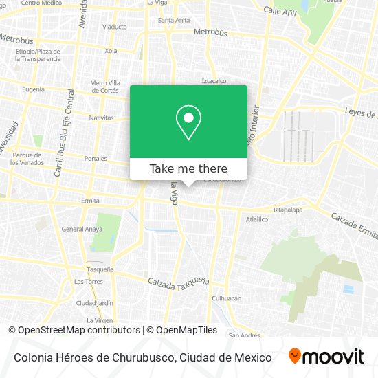Mapa de Colonia Héroes de Churubusco