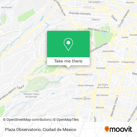 Plaza Observatorio map